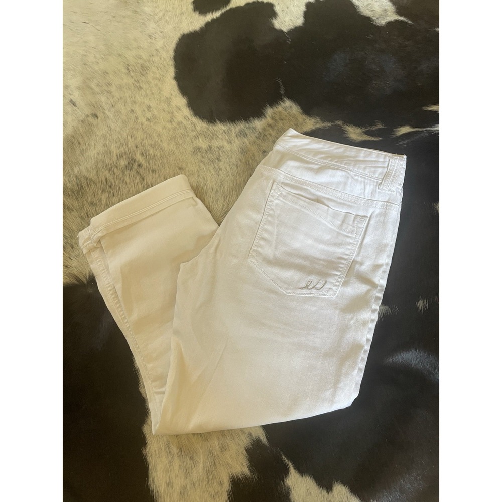 Express White Crop Jean Leggings Size 10 Denim Business Casual